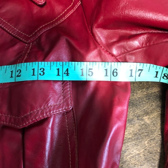 Vintage Red Leather Jacket - Picture 15 of 16